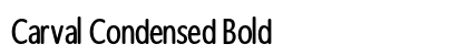 Carval Condensed Bold Preview