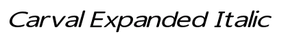 Carval Expanded Italic Preview