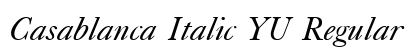 Casablanca Italic YU Regular preview