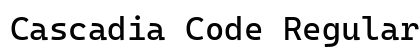 Cascadia Code Regular preview