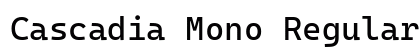Cascadia Mono Regular preview