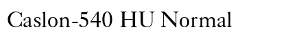 Caslon-540 HU Normal preview