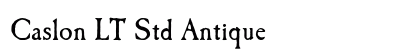 Caslon LT Std Antique preview