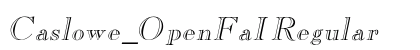 Caslowe_OpenFaI Regular preview