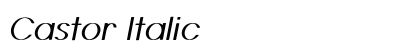 Castor Italic Preview