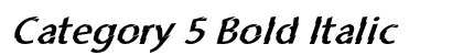 Category 5 Bold Italic Preview