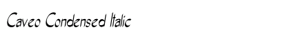 Caveo Condensed Italic Preview