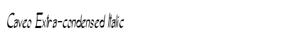 Caveo Extra-condensed Italic Preview