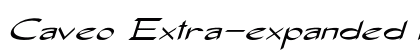 Caveo Extra-expanded Italic preview
