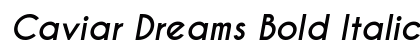 Caviar Dreams Bold Italic Preview