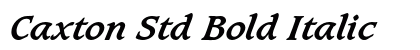 Caxton Std Bold Italic Preview