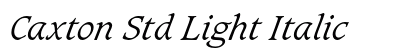 Caxton Std Light Italic preview