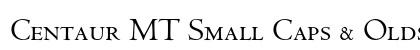 Centaur MT Small Caps & Oldstyle Figures Preview