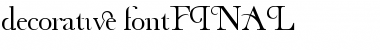 Download decorative fontFINAL Font