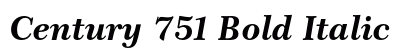 Century 751 Bold Italic Preview