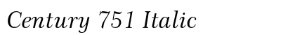 Century 751 Italic Preview