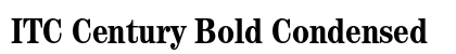 ITC Century Bold Condensed Preview
