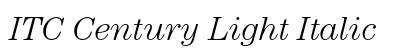 ITC Century Light Italic Preview