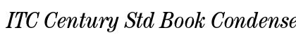 ITC Century Std Book Condensed Italic Preview