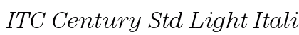 ITC Century Std Light Italic Preview