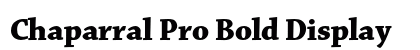 Chaparral Pro Bold Display preview