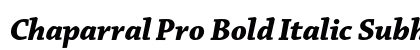 Chaparral Pro Bold Italic Subhead Preview
