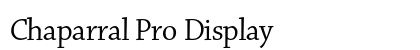 Chaparral Pro Display Preview