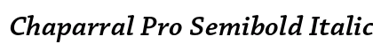 Chaparral Pro Semibold Italic Caption Preview