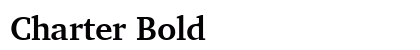 Charter Bold preview