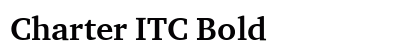 Charter ITC Bold preview