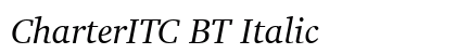 CharterITC BT Italic preview