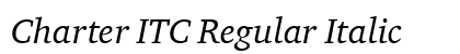 Charter ITC Regular Italic Preview