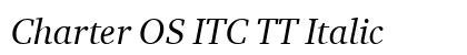 Charter OS ITC TT Italic preview