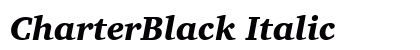 CharterBlack Italic preview