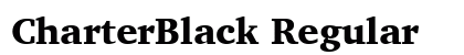 CharterBlack Regular Preview