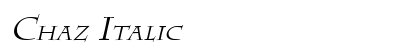 Chaz Italic Preview