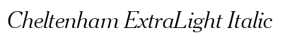 Cheltenham ExtraLight Italic preview