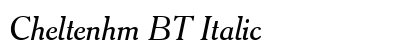 Cheltenhm BT Italic preview