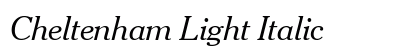 Cheltenham Light Italic preview
