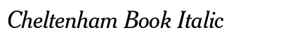 Cheltenham Book Italic preview