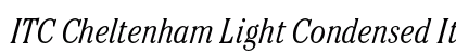 ITC Cheltenham Light Condensed Italic Preview