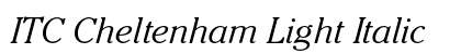 ITC Cheltenham Light Italic Preview