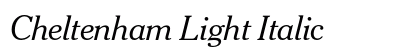 Cheltenham Light Italic preview