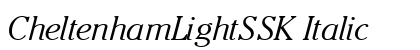 CheltenhamLightSSK Italic preview