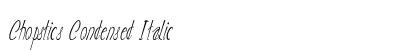 Chopstics Condensed Italic Preview