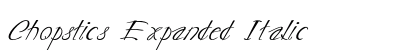 Chopstics Expanded Italic Preview