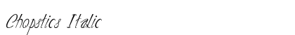Chopstics Italic Preview