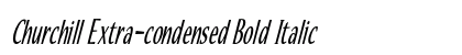 Churchill Extra-condensed Bold Italic Preview