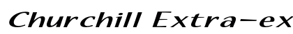 Churchill Extra-expanded Bold Italic Preview