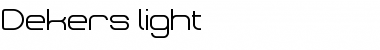 Dekers_light Font